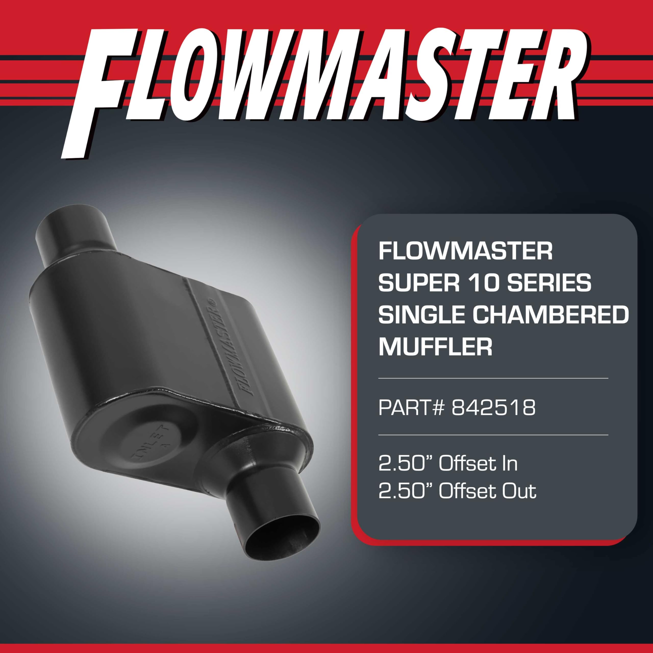 Amazon.com: Flowmaster Super 10 Series Chambered Muffler – 2.50